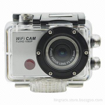 5.0 Megapixel 1080p Waterproof Sports Camera, Monochrome LCD Display